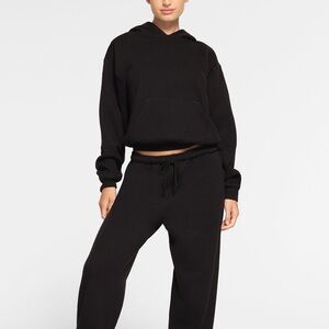 SKIMS Cotton Fleece Classic Hoodie Medium Black
